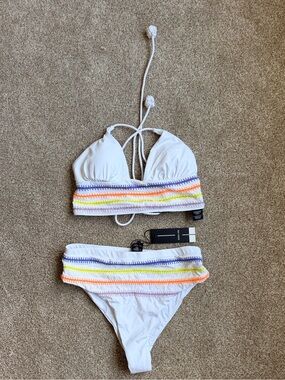 NWT Dolce Vita white embroidered bikini